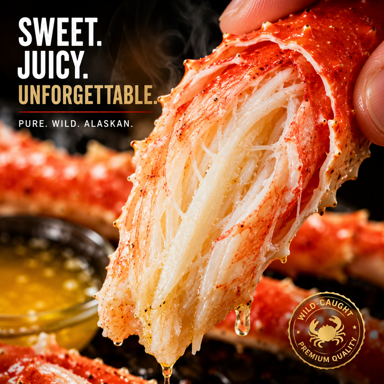 Mega Seafood Feast: 6 lbs Total King Crab Legs & Claws (3 lb + 3 lb FREE BUNDLE) | Sweet & Juicy - Best Value for $39.99