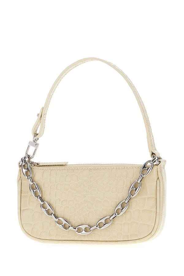 Ivory Croc Embossed Mini Underarm Bag