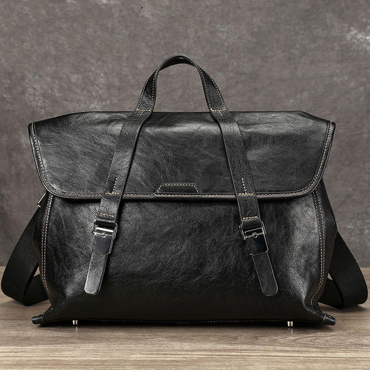 Multi-Tone Vintage Coffee Flip Cover Leather Backpack, Detachable Wide Fabric Shoulder Straps Buckle Button Satchel Rucksack