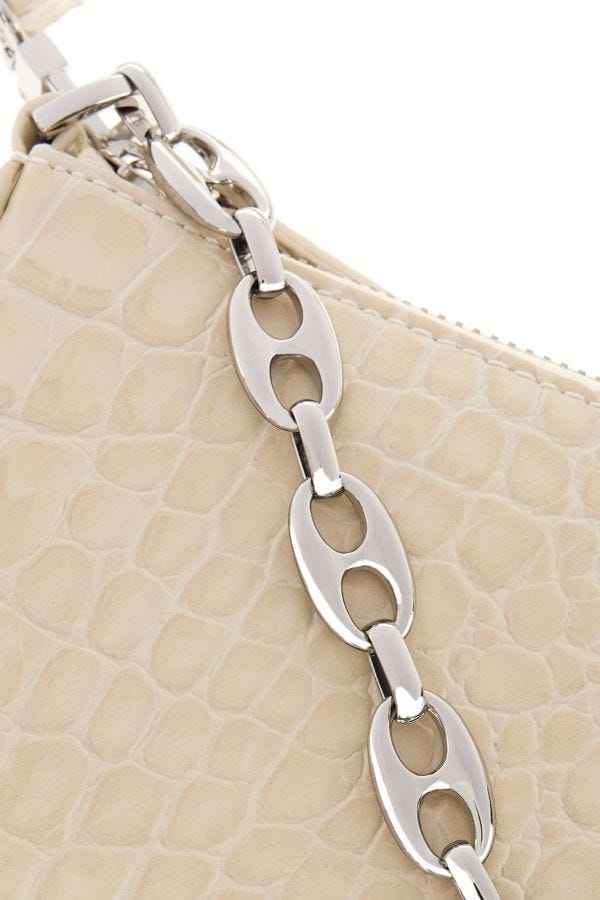 Ivory Croc Embossed Mini Underarm Bag