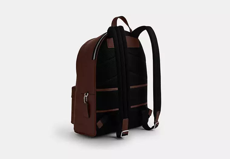 Rich Dark Brown Minimal Leather Backpack,