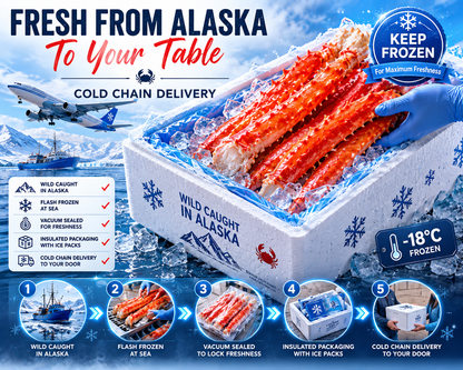 Mega Seafood Feast: 6 lbs Total King Crab Legs & Claws (3 lb + 3 lb FREE BUNDLE) | Sweet & Juicy - Best Value for $39.99