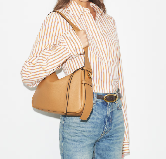 Warm Camel Soft Curved Underarm Bag